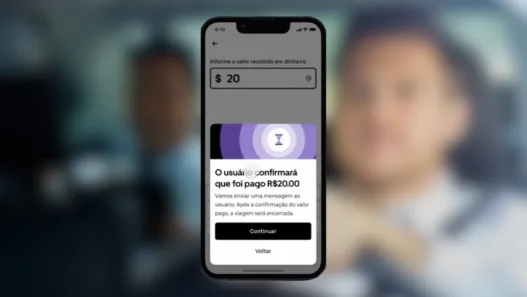 Nova Função Uber confirmação de pagamento em dinheiro